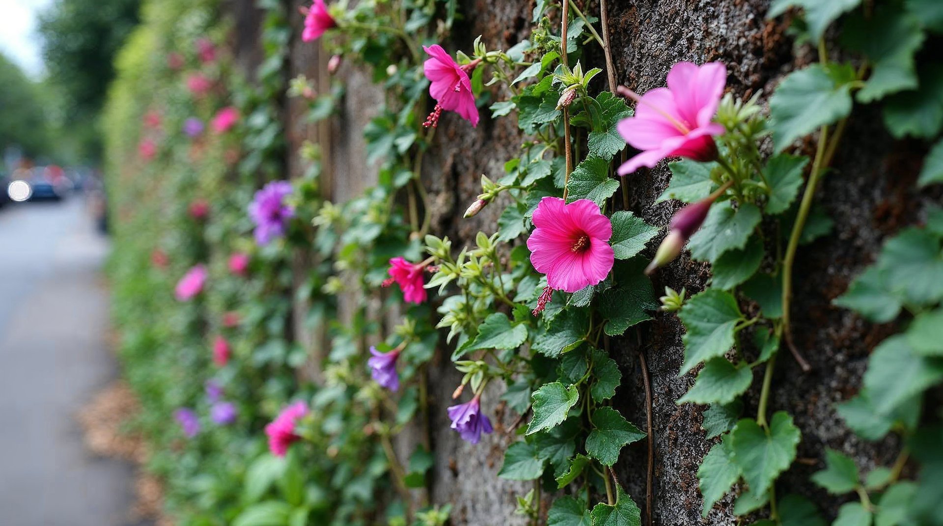 Green Waterfalls and Blooming Walls: Plants That Thrive on Concrete
